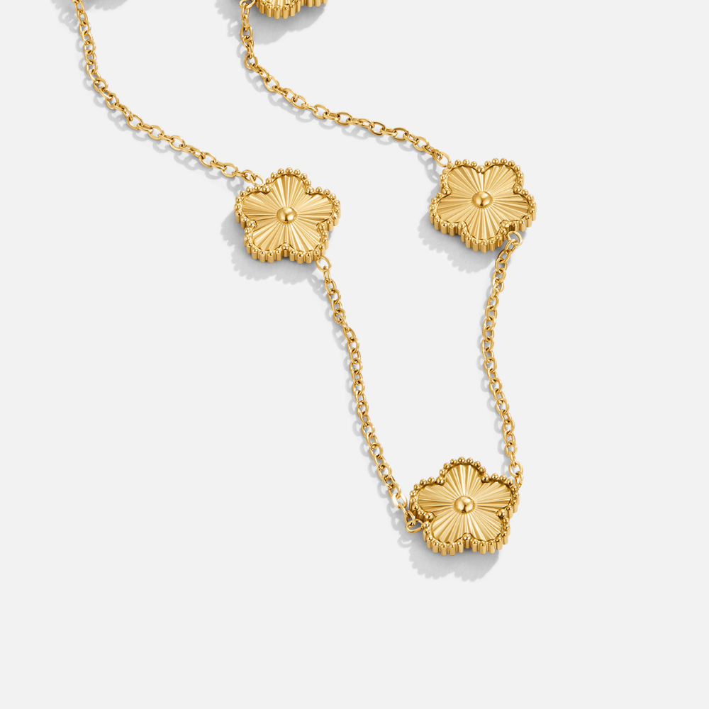 Collana Cluster Clover Dorato