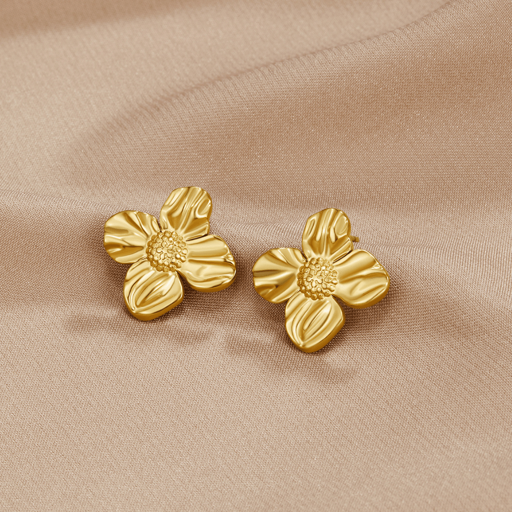 Orecchini Fiore Oro 18K