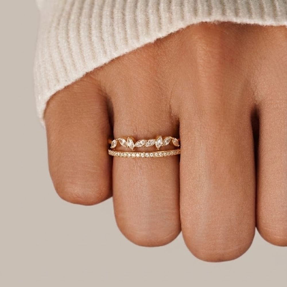 Anello Cristallo Mia Oro 18K