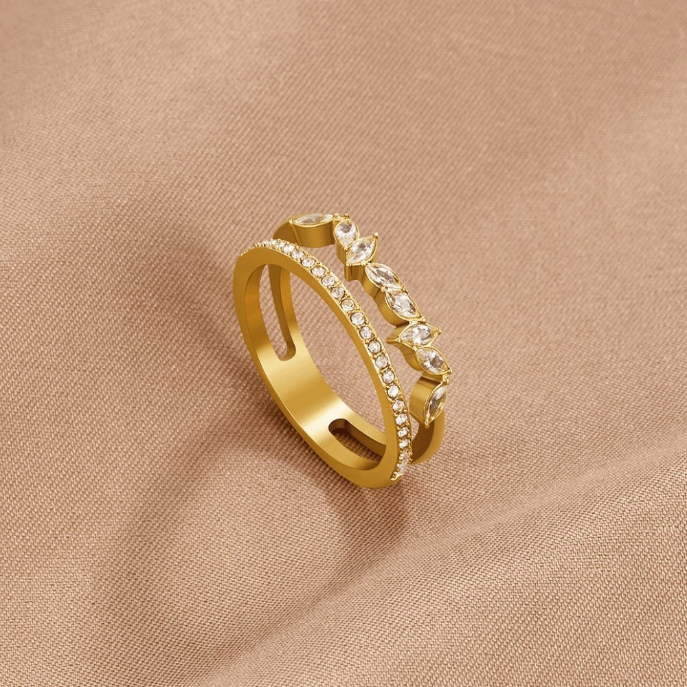 Anello Cristallo Mia Oro 18K