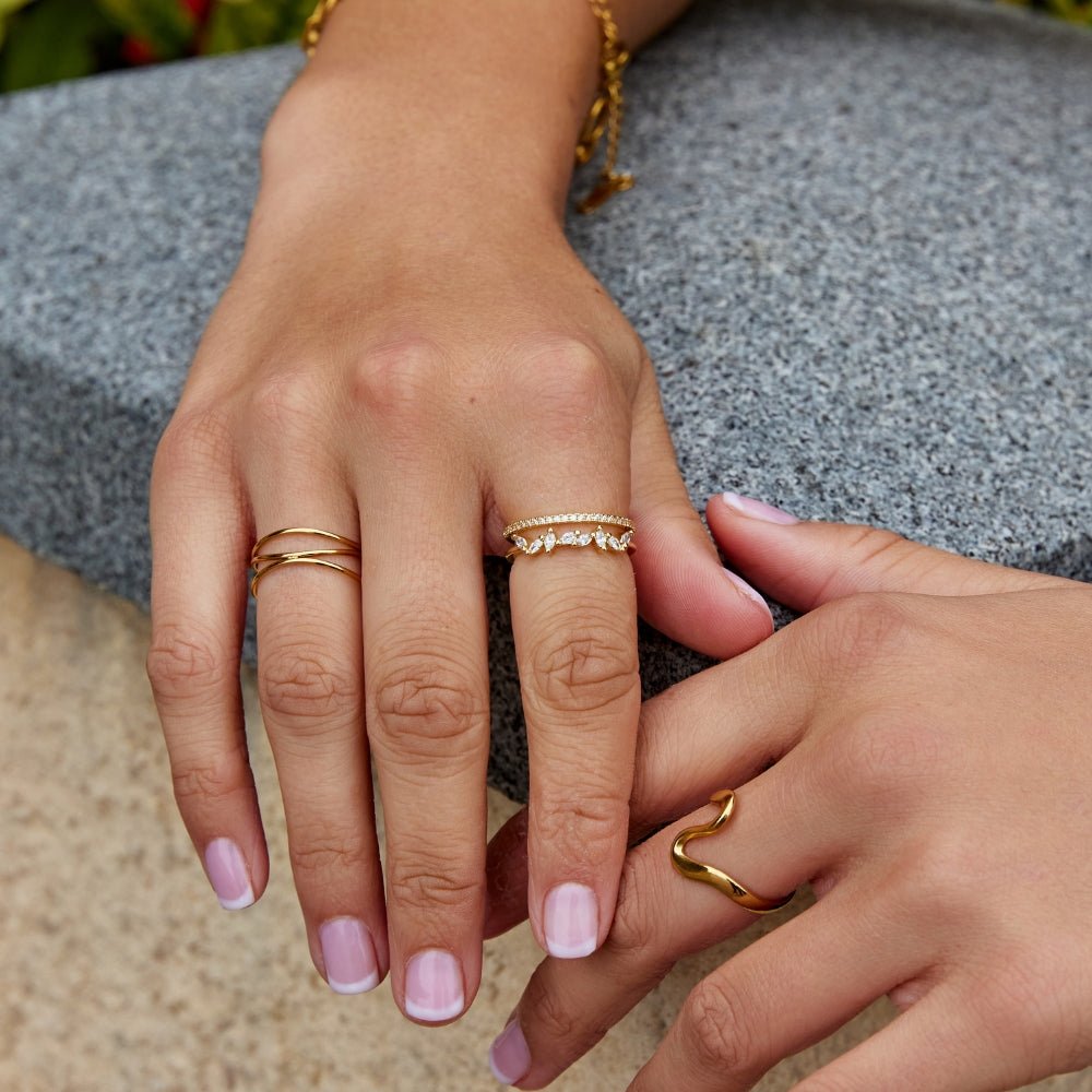 Anello Cristallo Mia Oro 18K