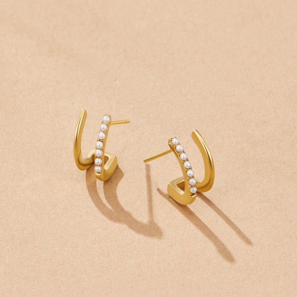 Orecchini Artiglio Oro 18K e Perla