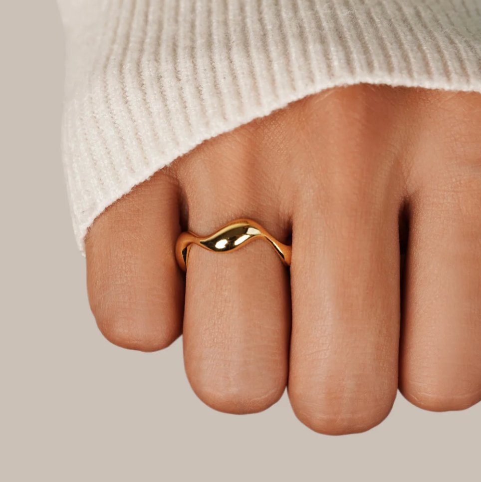 Anello Onda Oro 18K