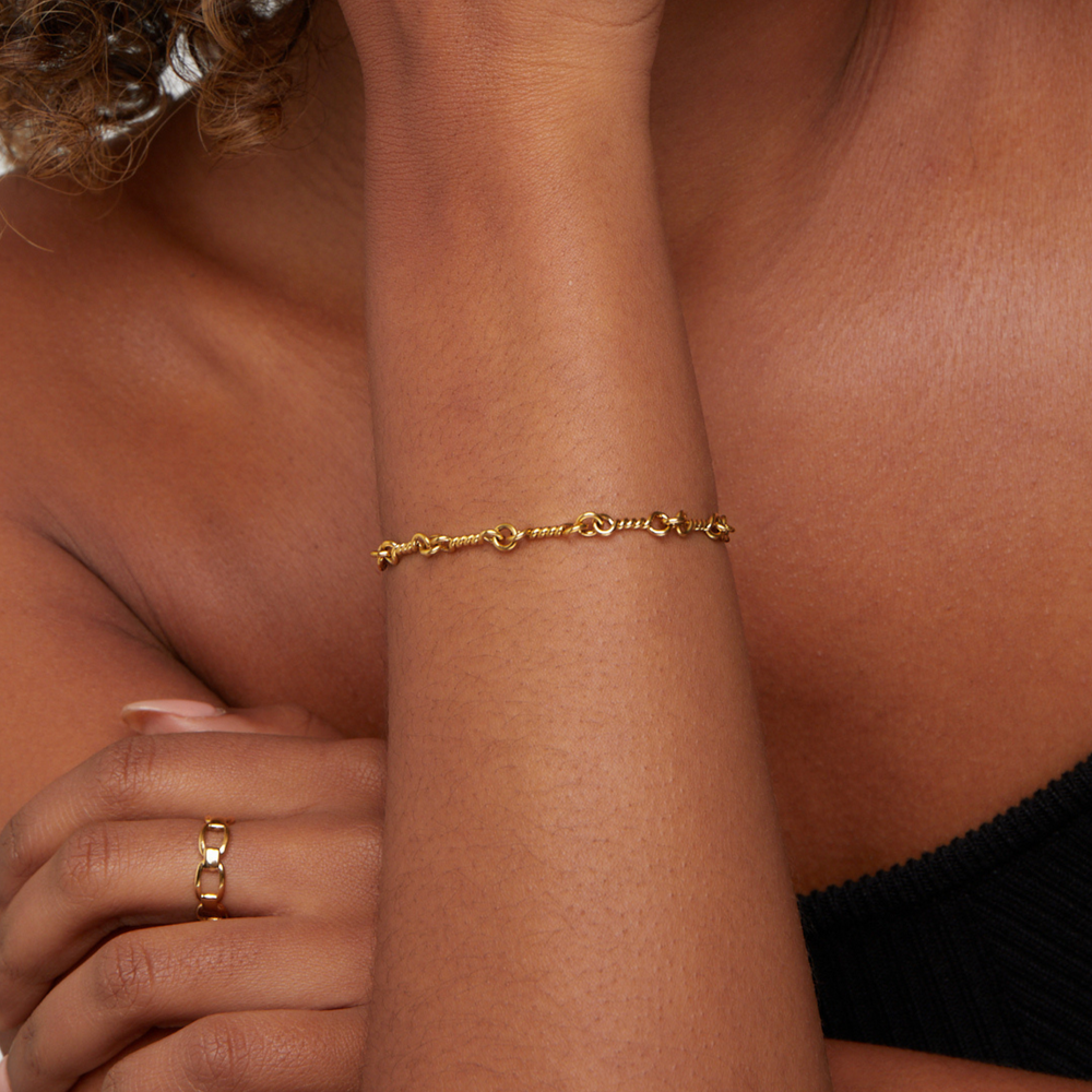 Bracciale Figaro Nodo Oro