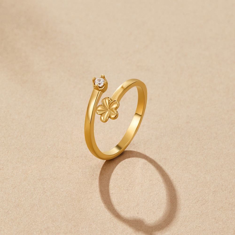 Anello Petalo Fiorito Dorato