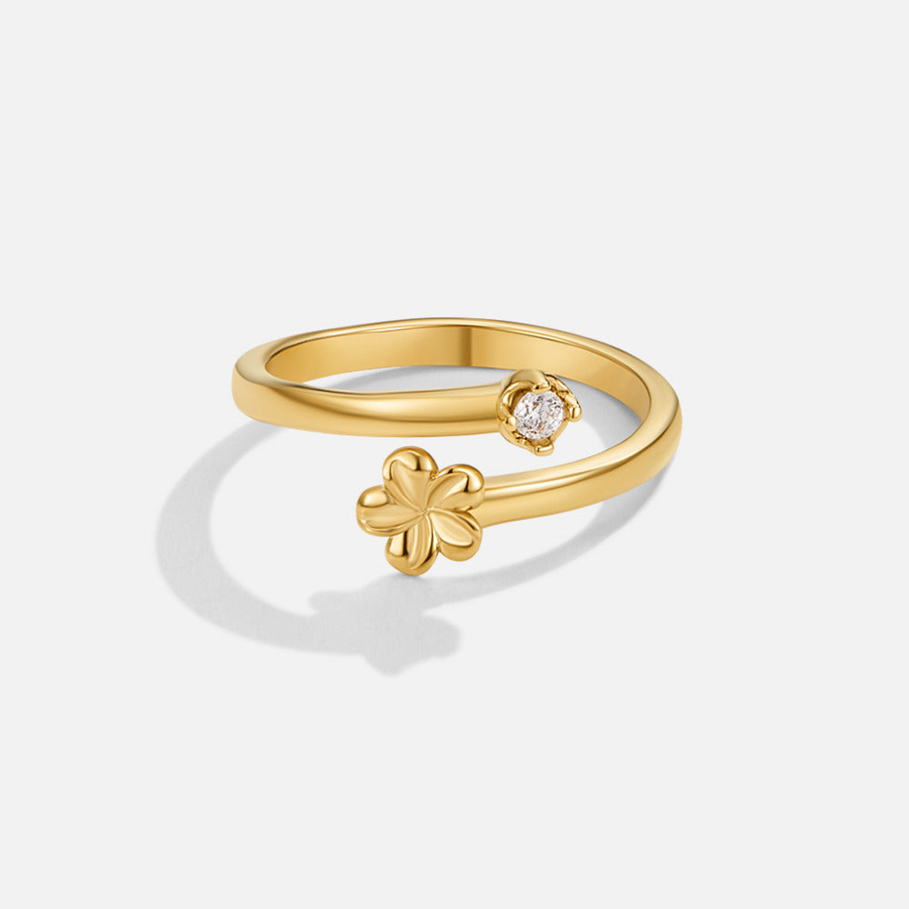 Anello Petalo Fiorito Dorato