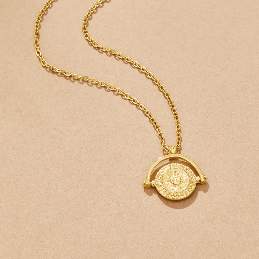 Collana Moneta Sole Dorato