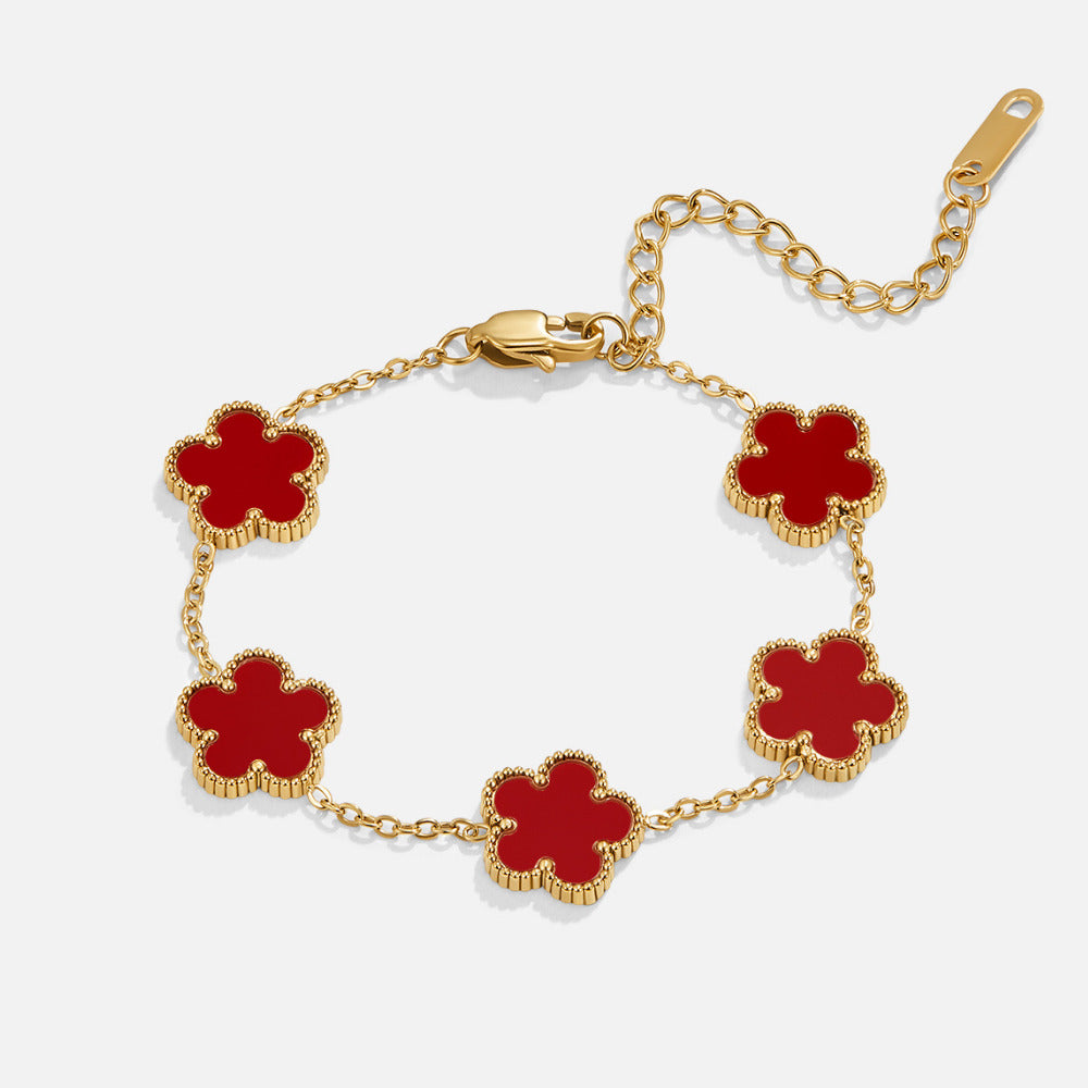 Bracciale Clover Rosso
