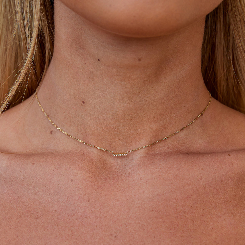 Collana con Ciondolo Barretta Cristallo Missy