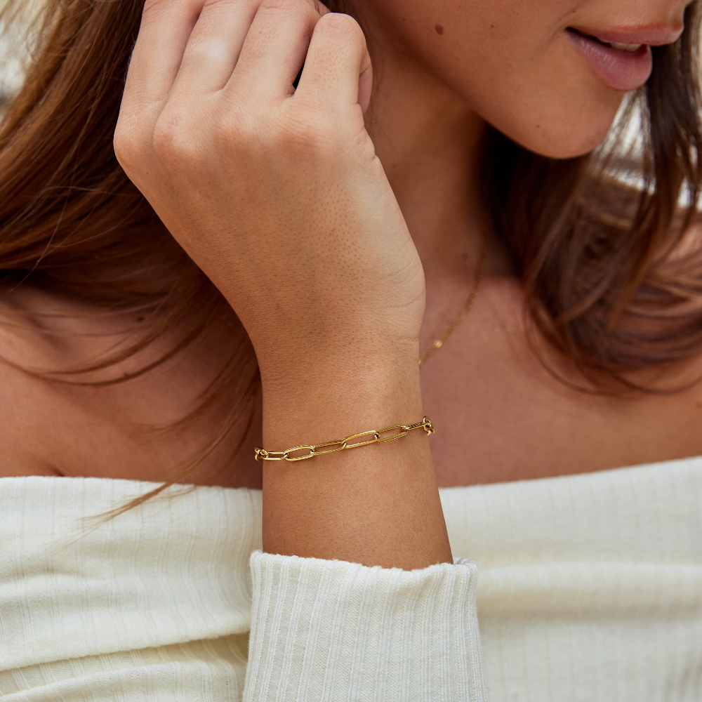 Bracciale Paperclip Oro