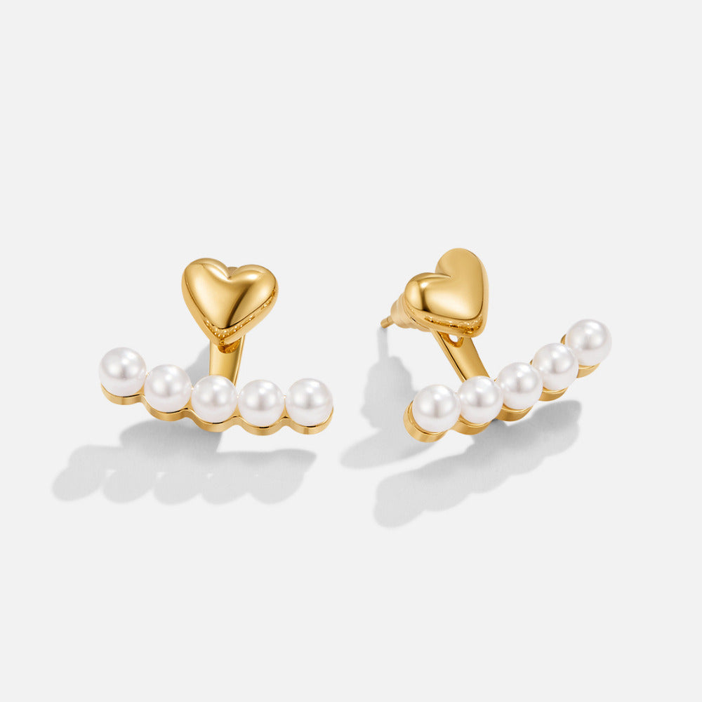 Orecchini Perla e Cuore Romance