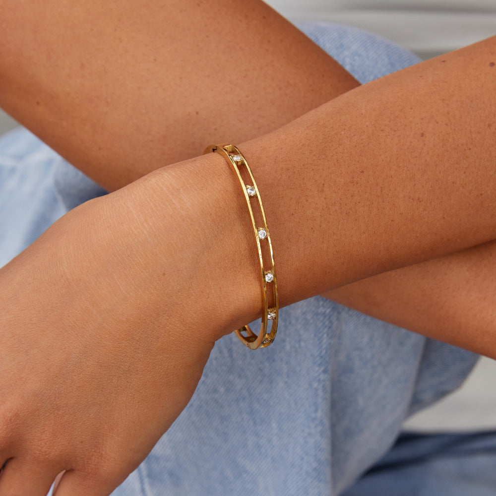 Bangle Sofia Cristallo e Oro