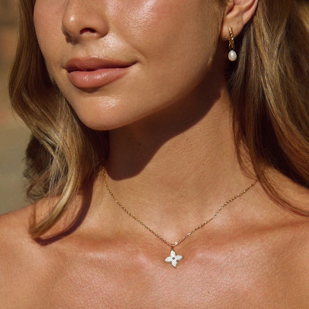 Collana Petalo Fiore Bianco