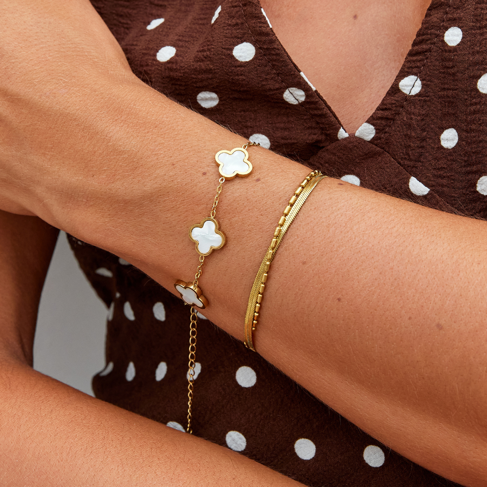 Bracciale Clover Bianco