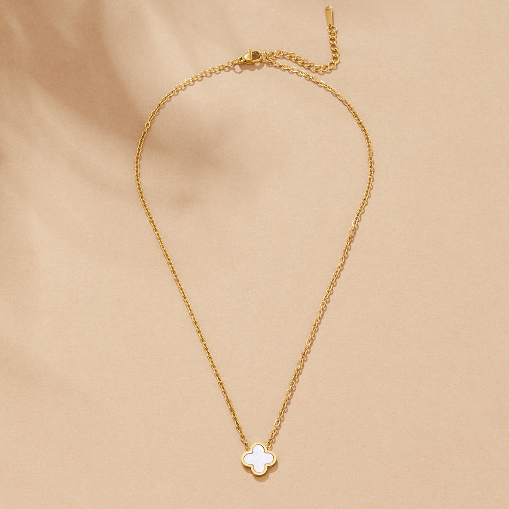 Collana Clover Bianco