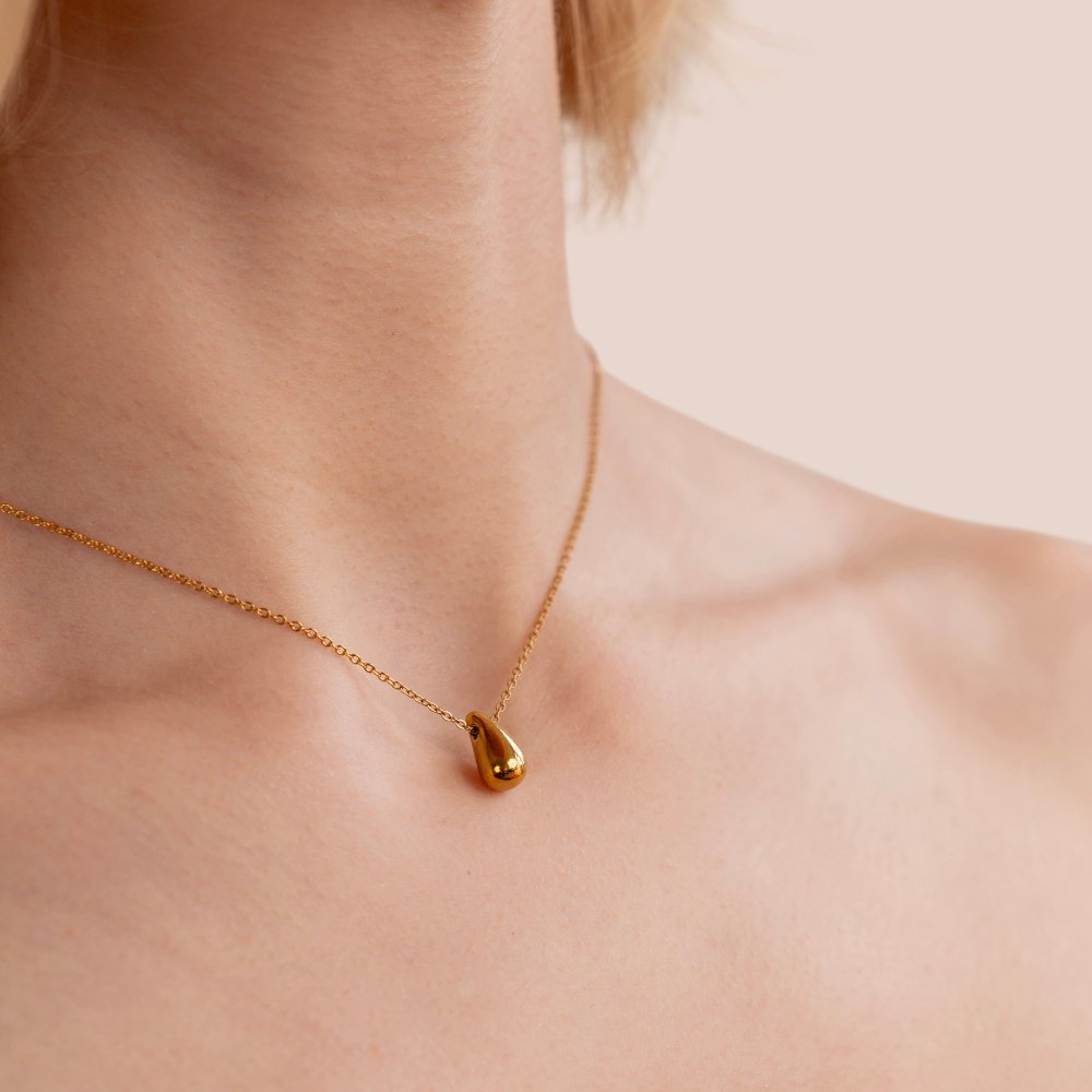 Collana Goccia Dorata Amara