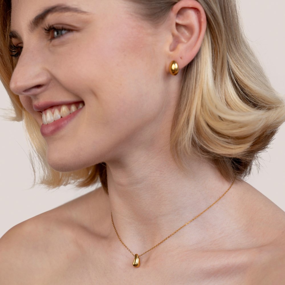 Collana Goccia Dorata Amara