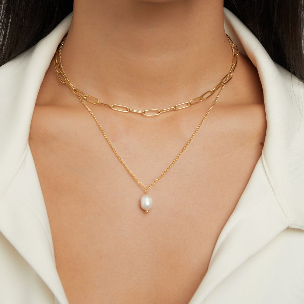 Collana Perla Angela Oro