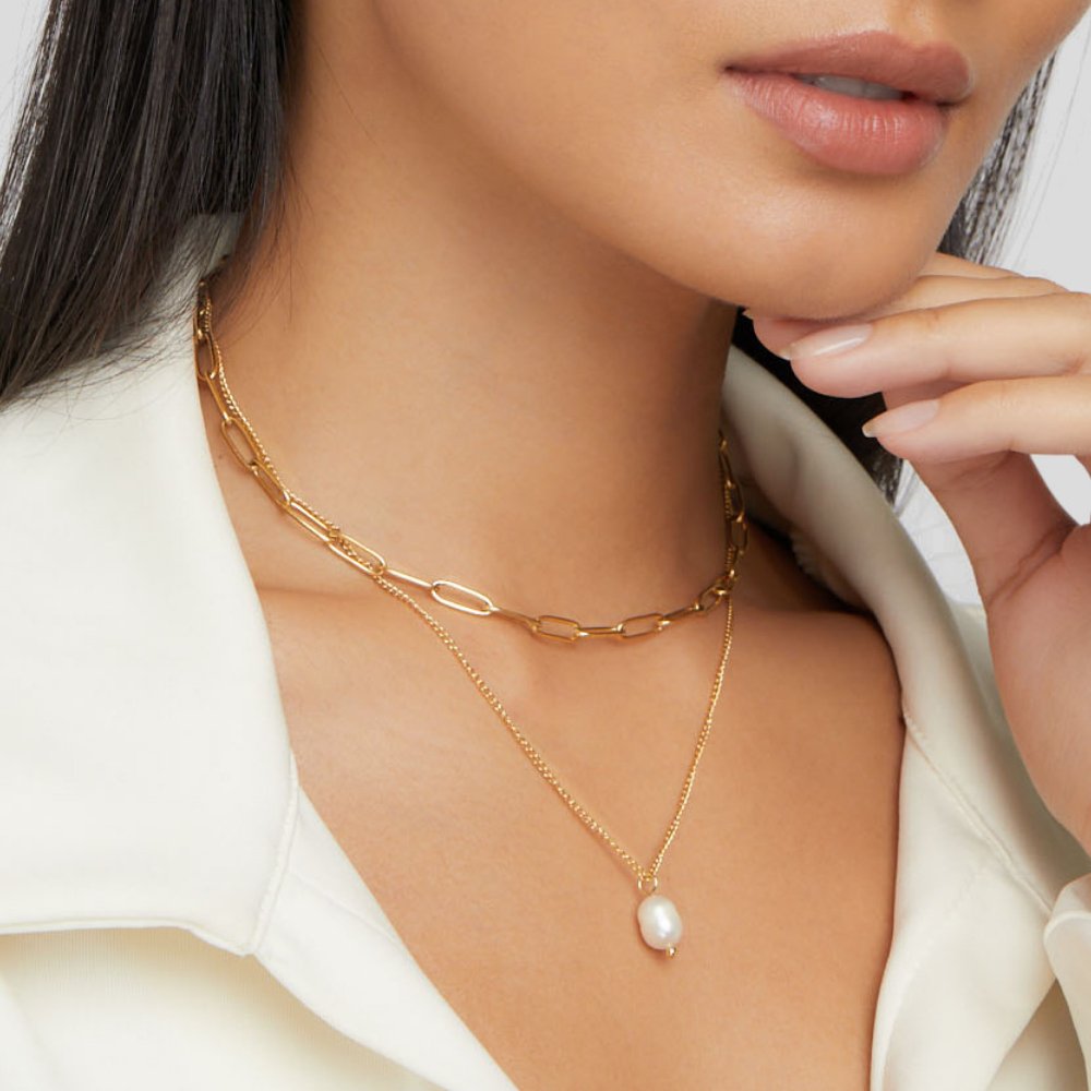 Collana Perla Angela Oro