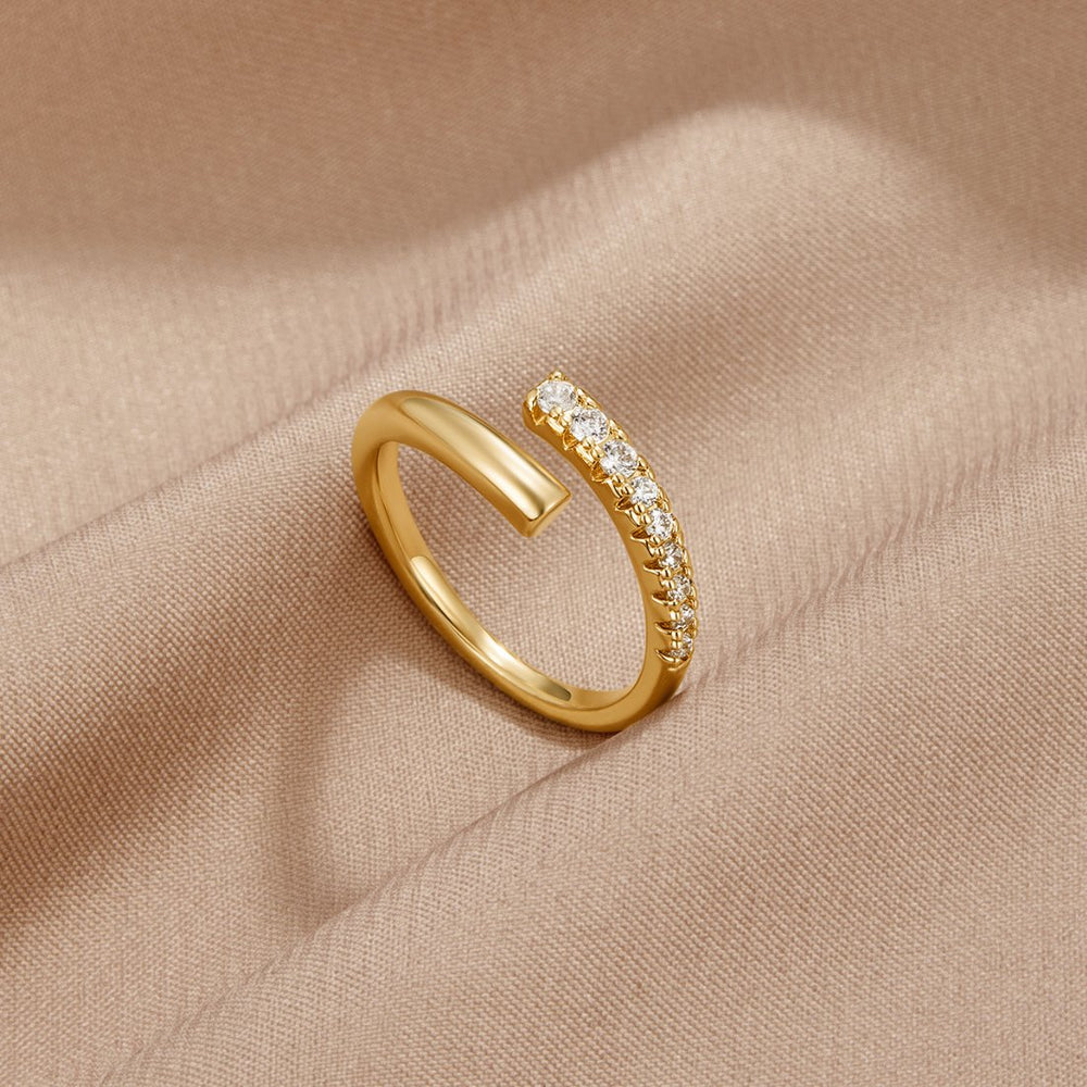 Anello Avvolgente Arya Oro e Cristallo