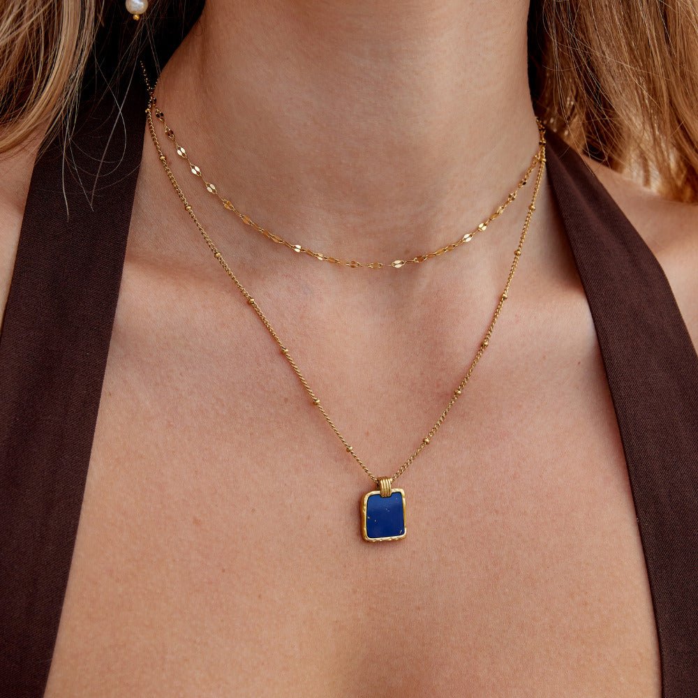 Collana con Ciondolo Pietra Blu Astoria