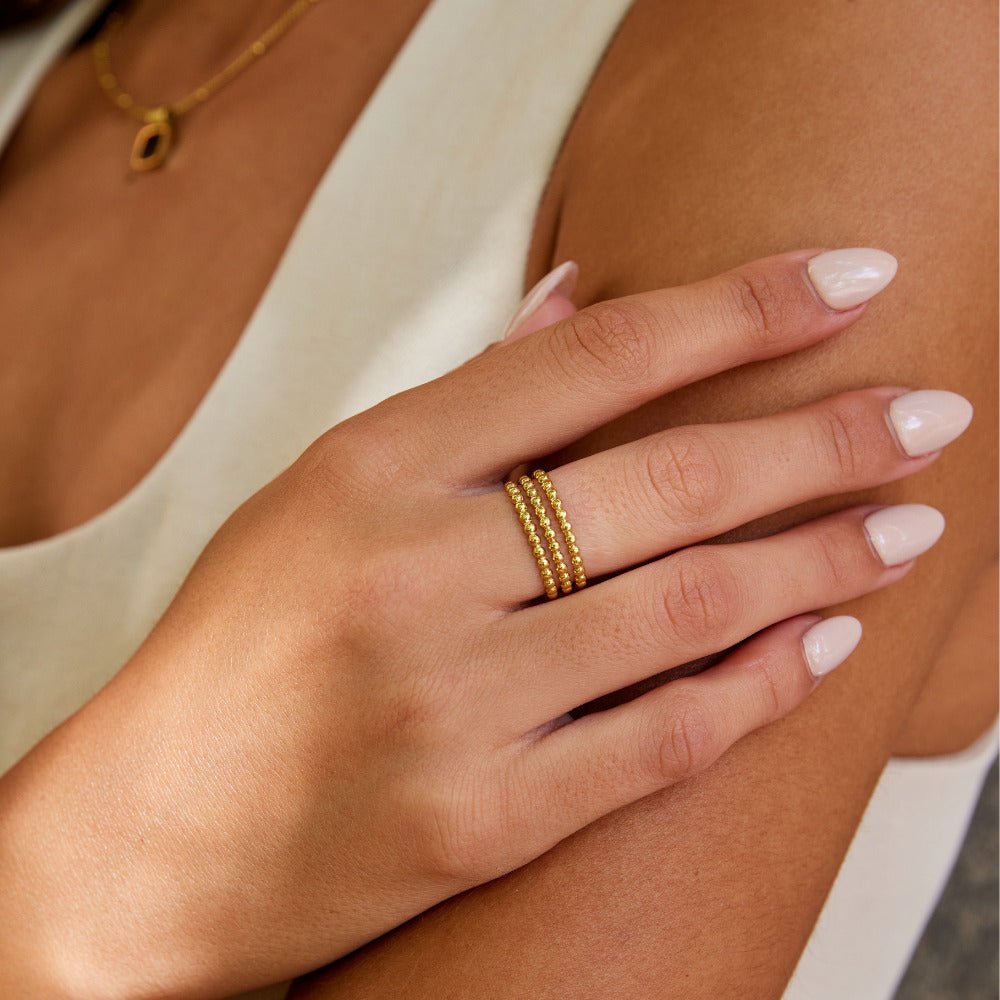 Anello Perline Ohio Oro
