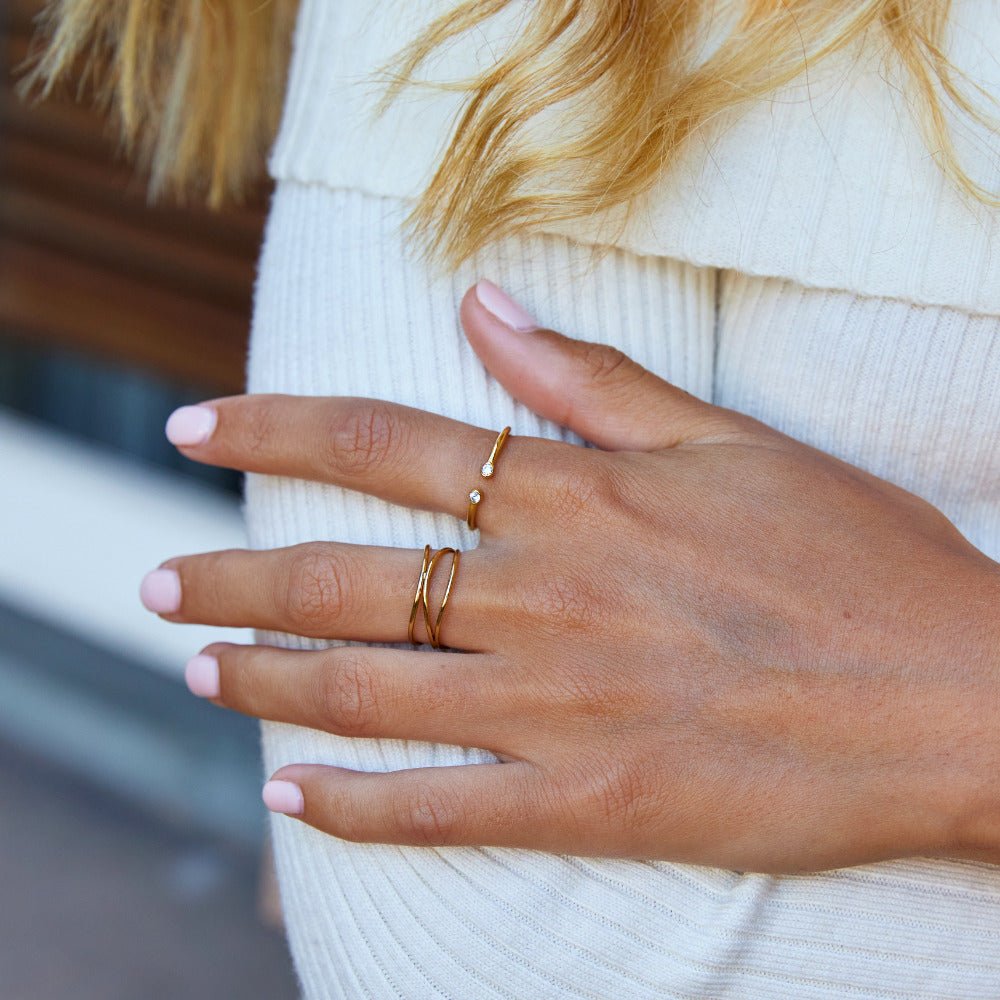 Anello Cristallo Cali Oro