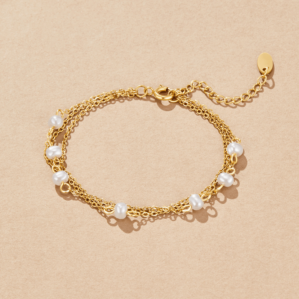 Bracciale a Strati di Perle Callie
