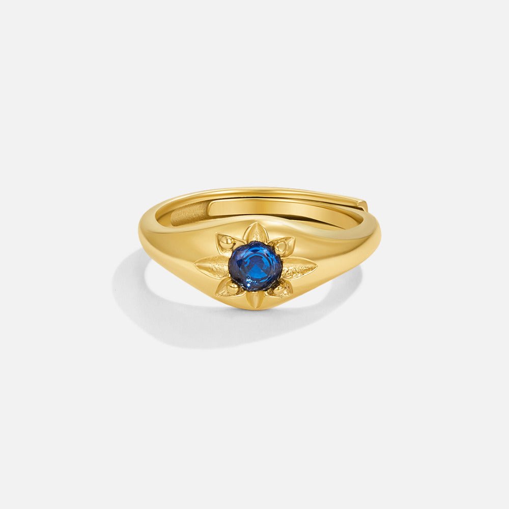 Anello Stella Blu Celestiale