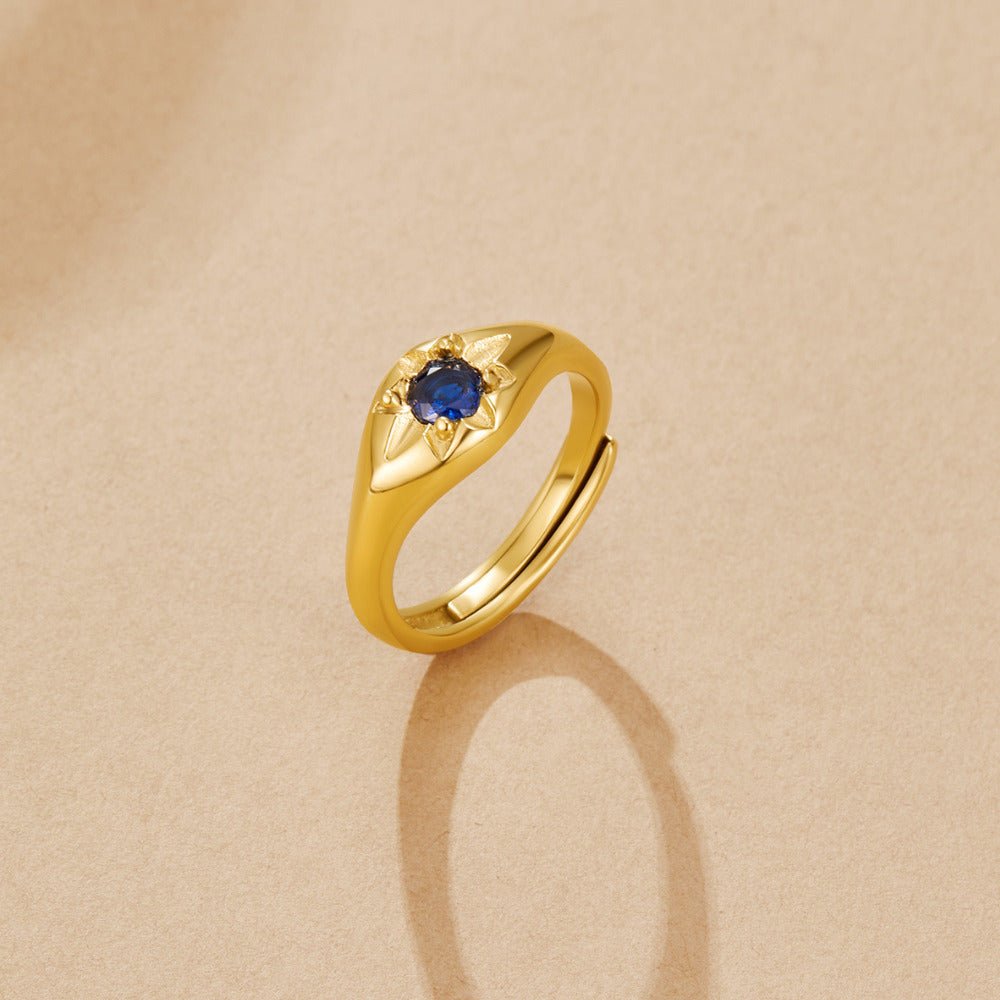 Anello Stella Blu Celestiale