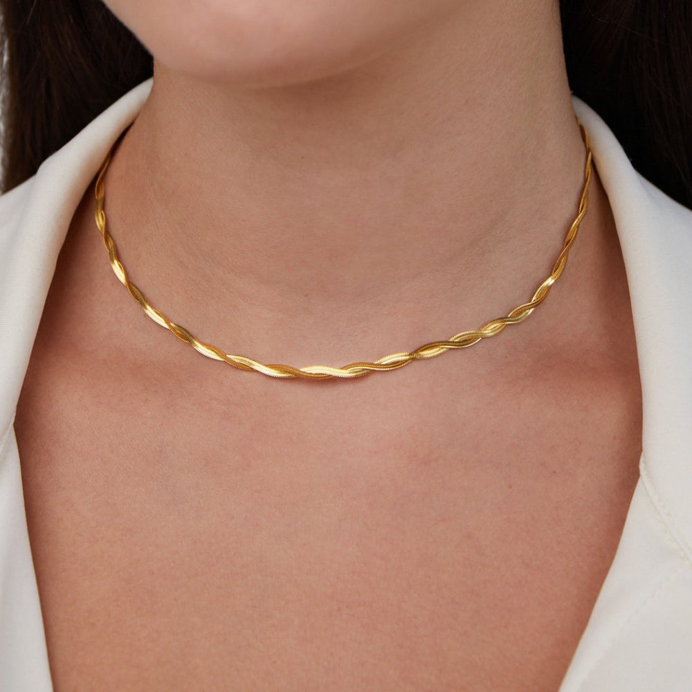 Collana a Catena Serpente Ritorta Chiara