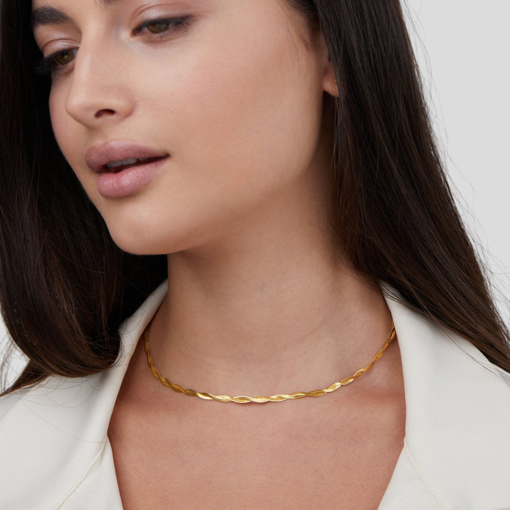 Collana a Catena Serpente Ritorta Chiara