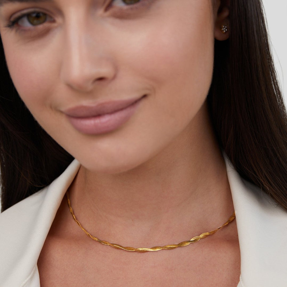 Collana a Catena Serpente Ritorta Chiara