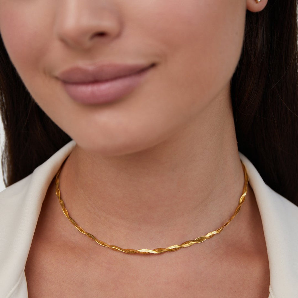 Collana a Catena Serpente Ritorta Chiara