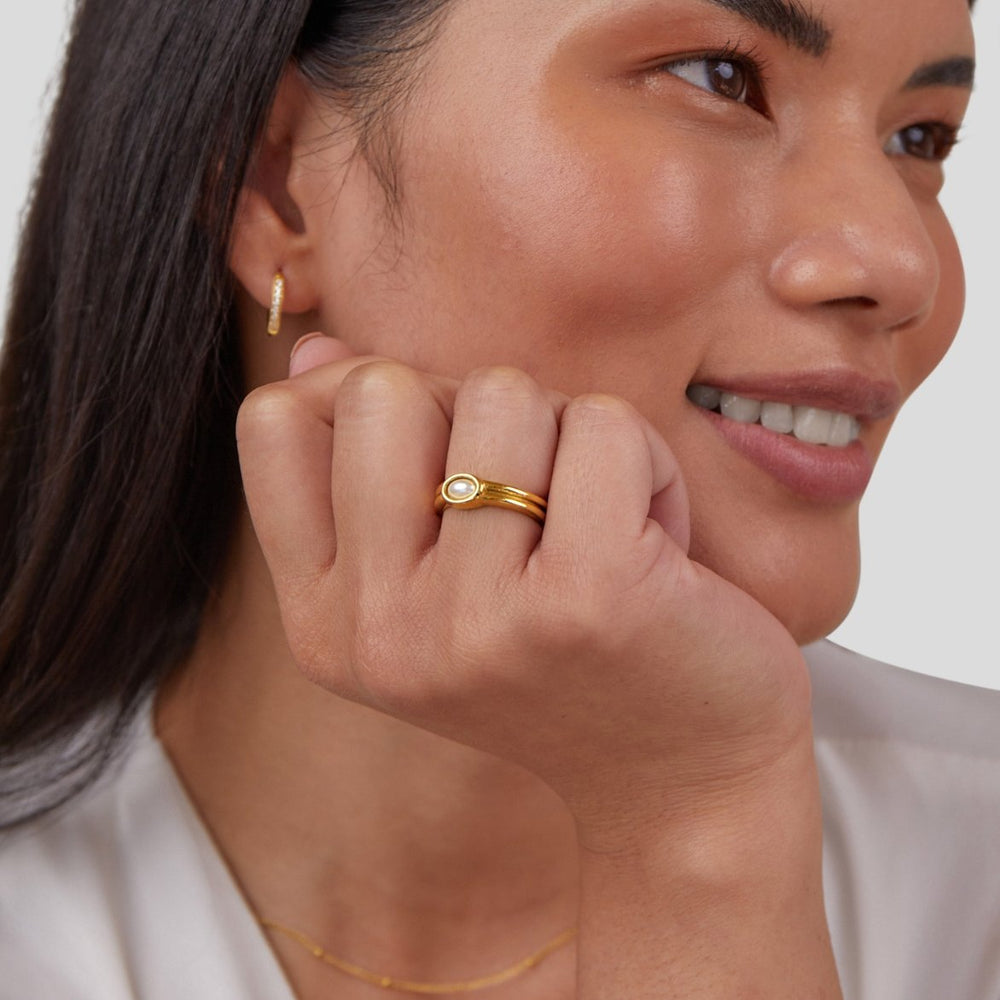 Anello Perla Oro 18K