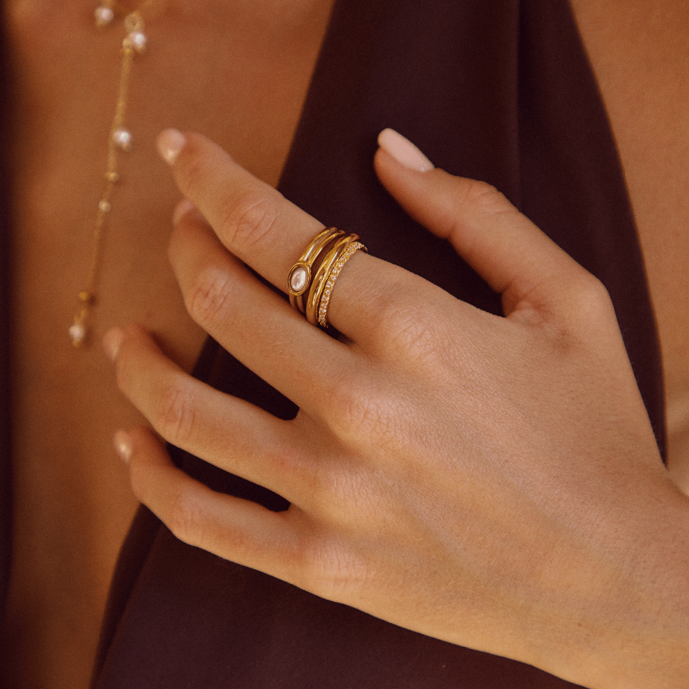 Anello Perla Oro 18K