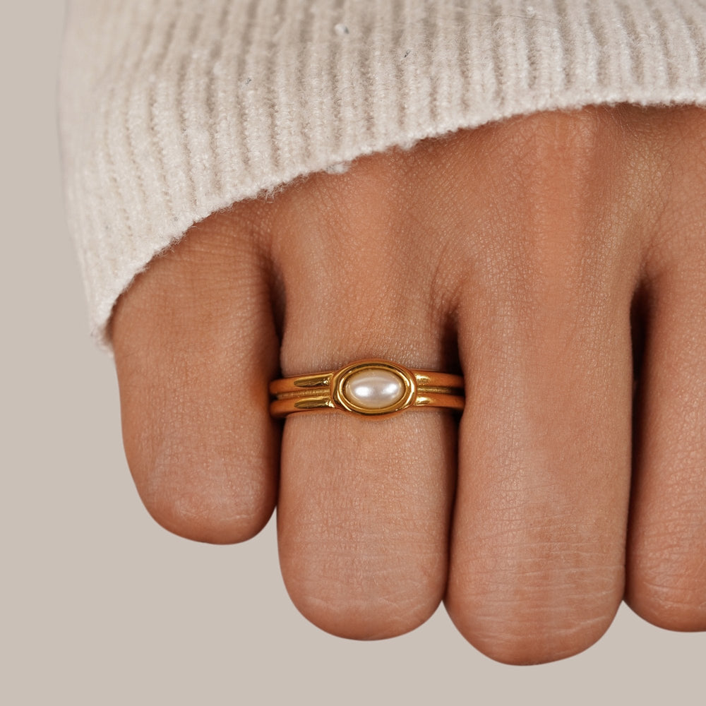 Anello Perla Oro 18K