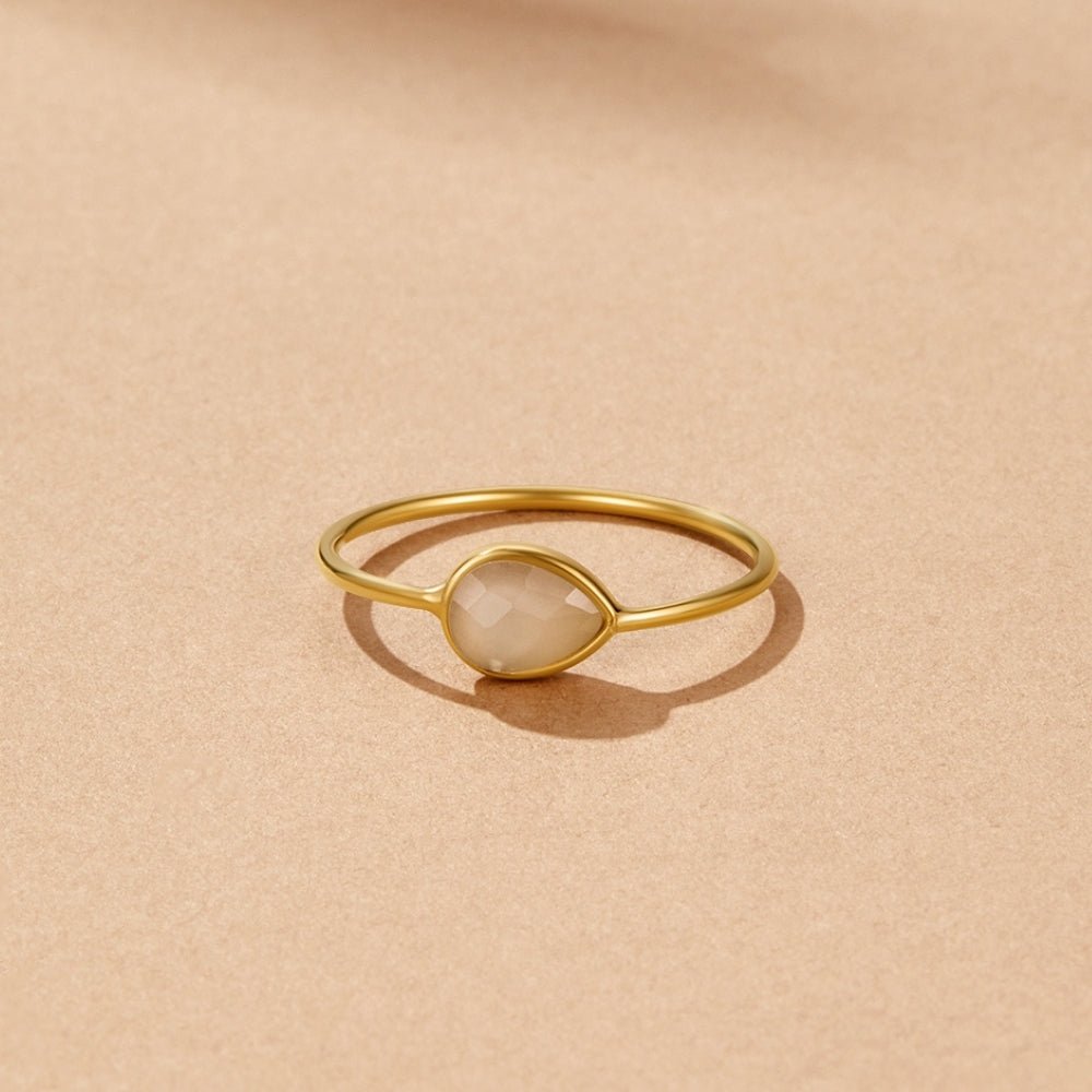 Anello Goccia Pietra Clara