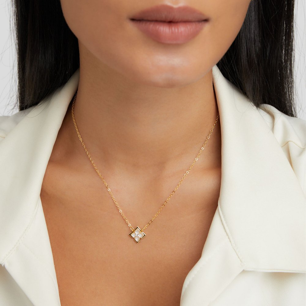 Collana Clover Iris Bianco Dalia