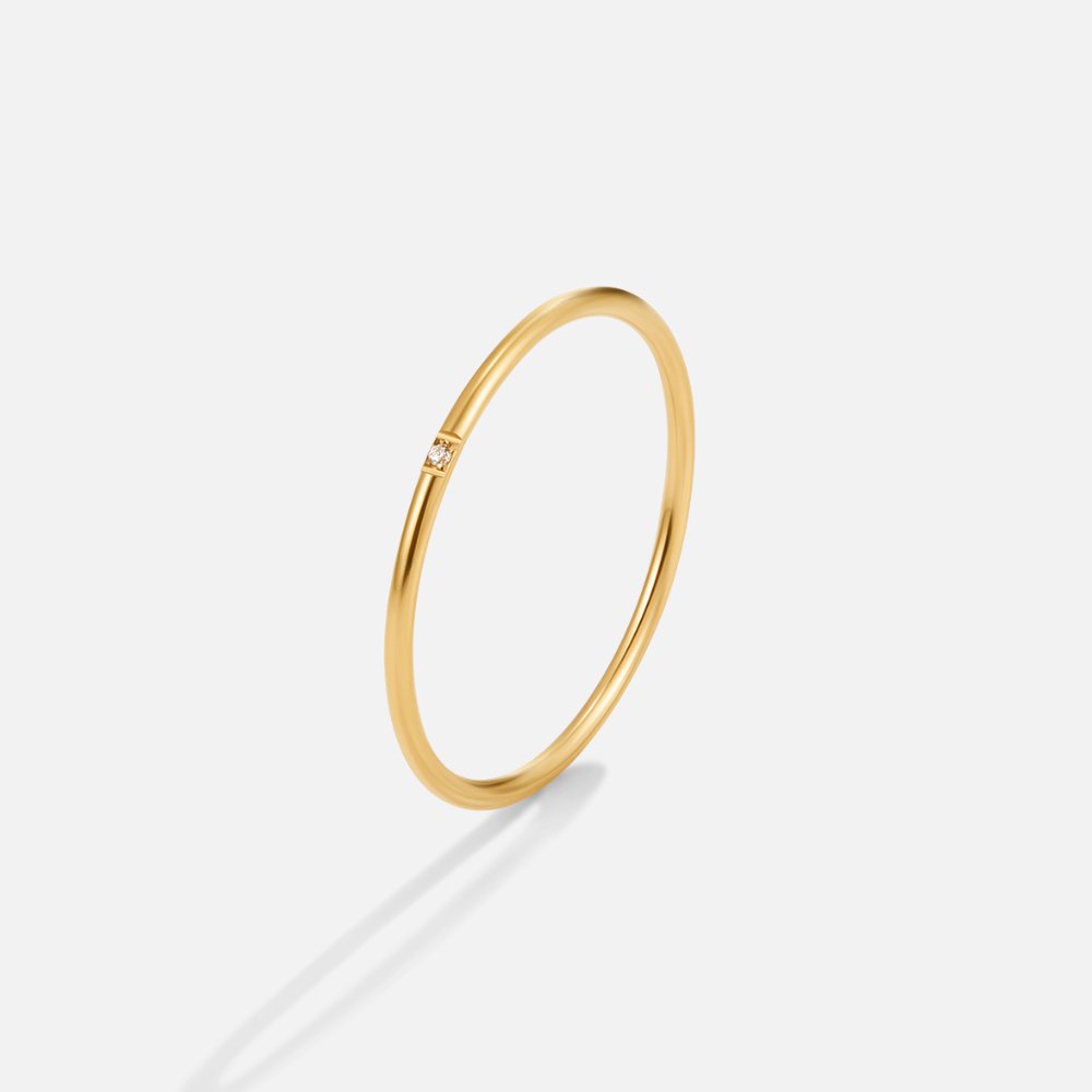 Set Anelli Fascia Eula Oro e Cristallo