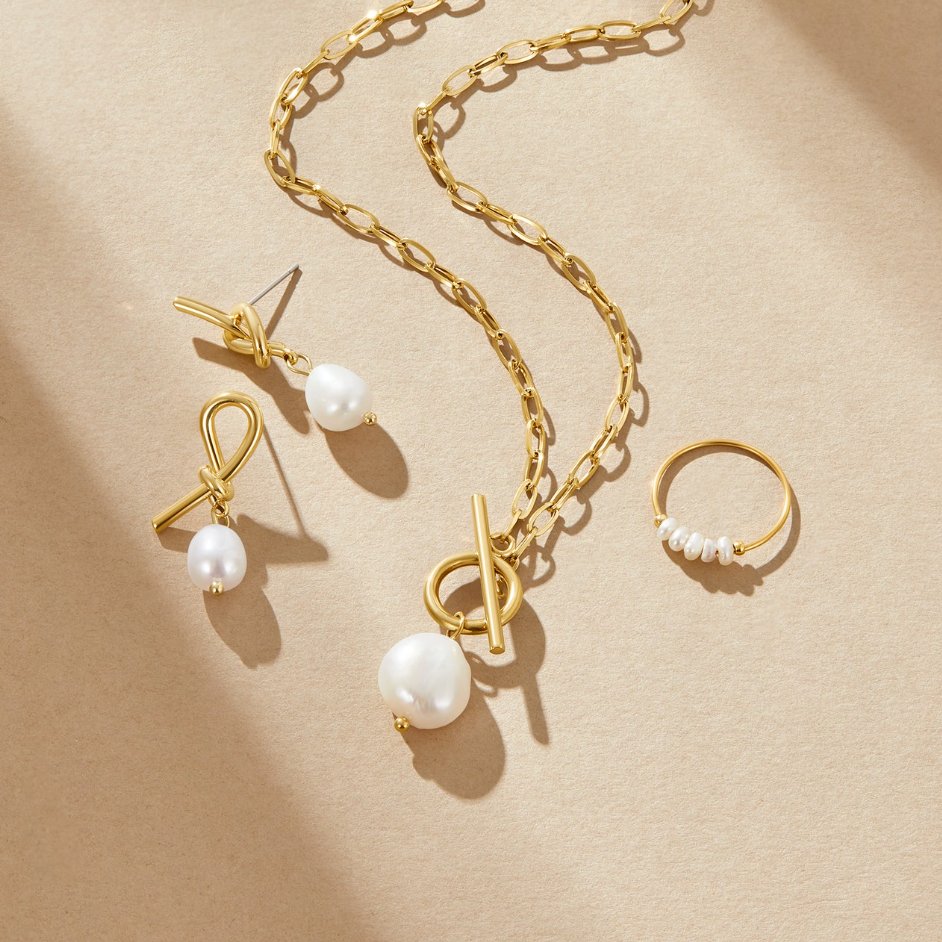 Collana Perla Eva Oro