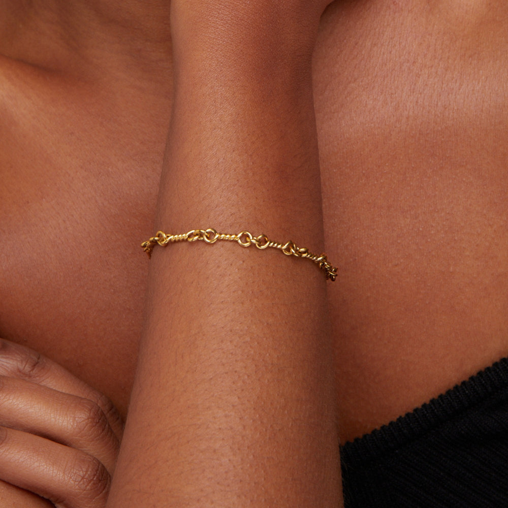 Bracciale Figaro Nodo Oro
