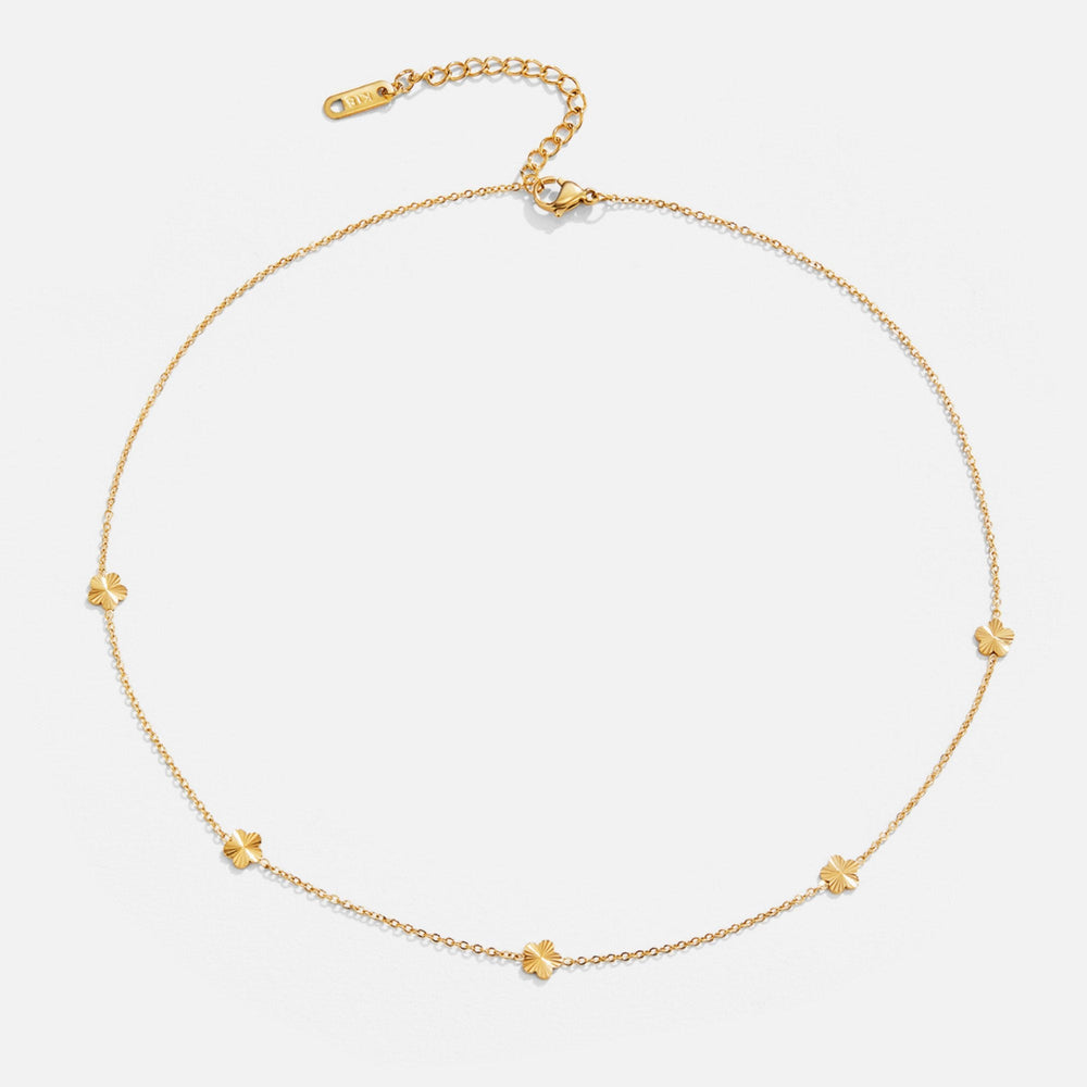 Collana a Catena Fiore Oro 18K