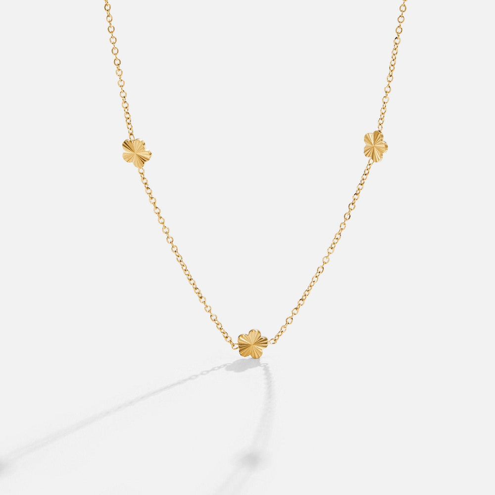 Collana a Catena Fiore Oro 18K