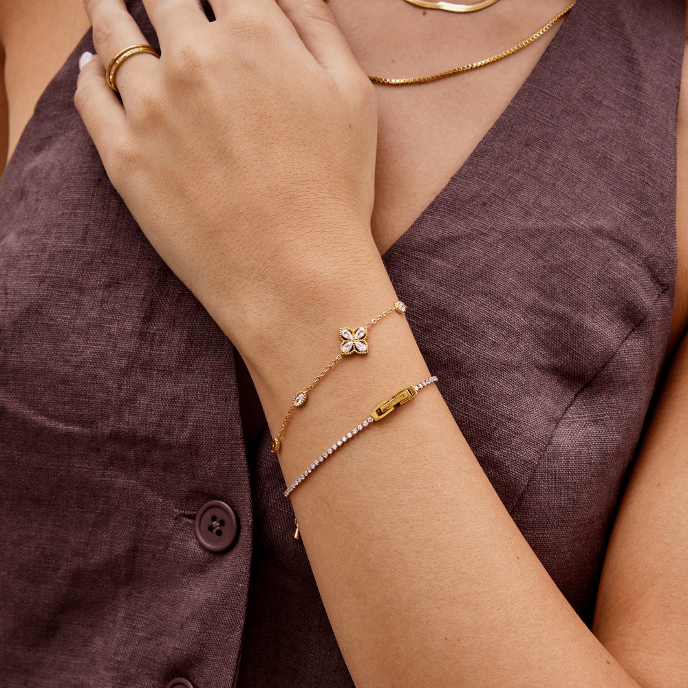Bracciale Quadrifoglio Cristallo