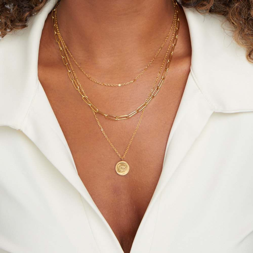 Collana a Strati con Moneta Geya