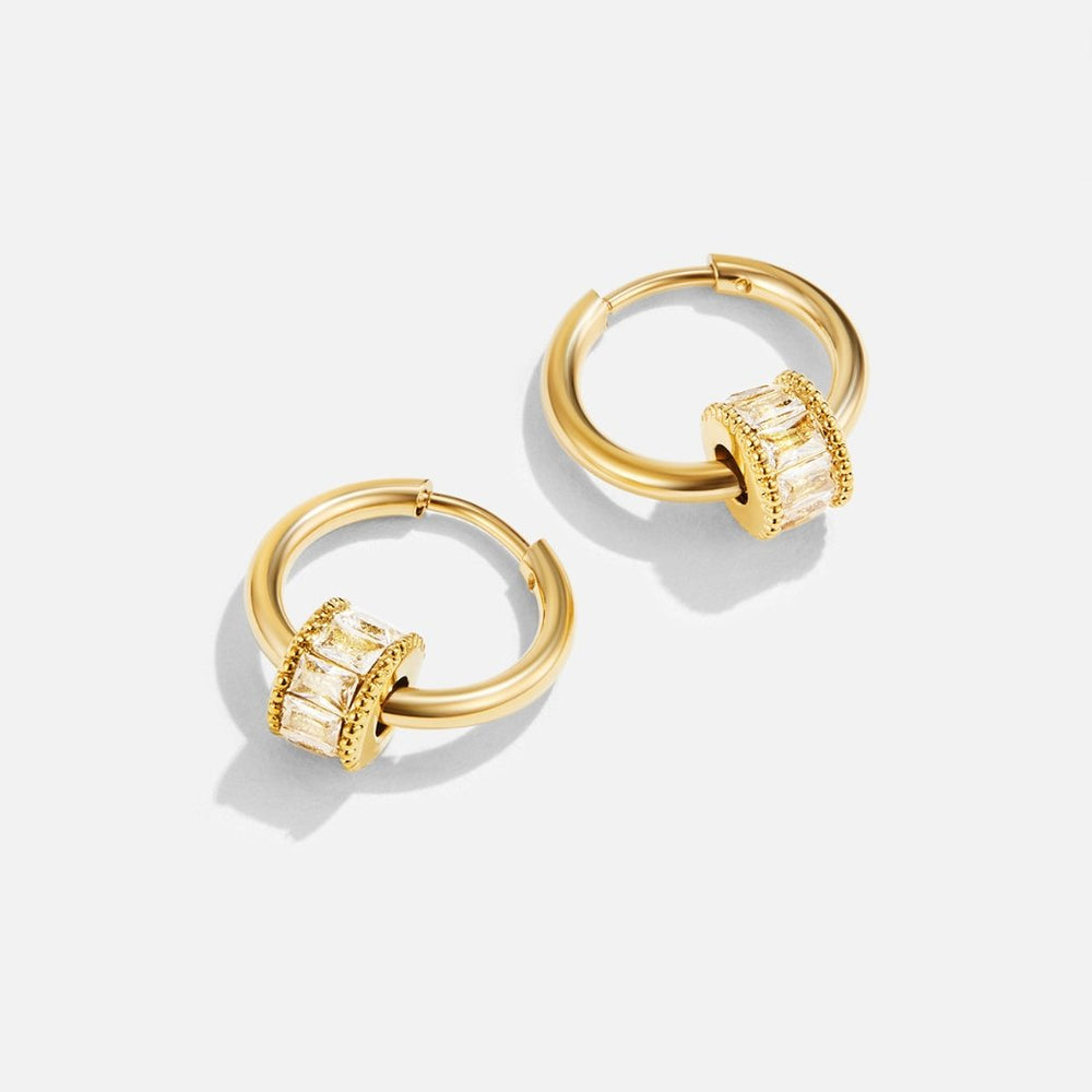 Orecchini a Cerchio Gigi Cristallo Oro 18K