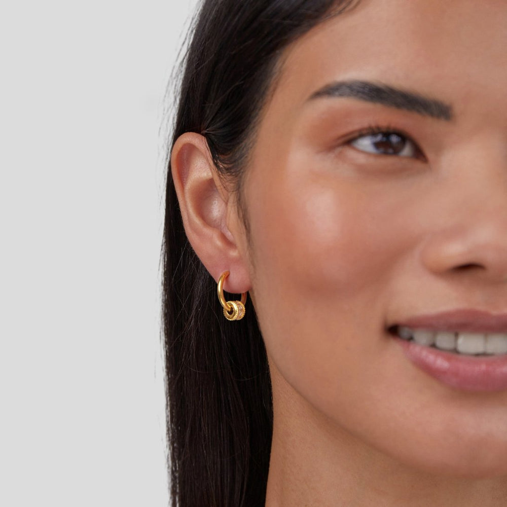 Orecchini a Cerchio Gigi Cristallo Oro 18K