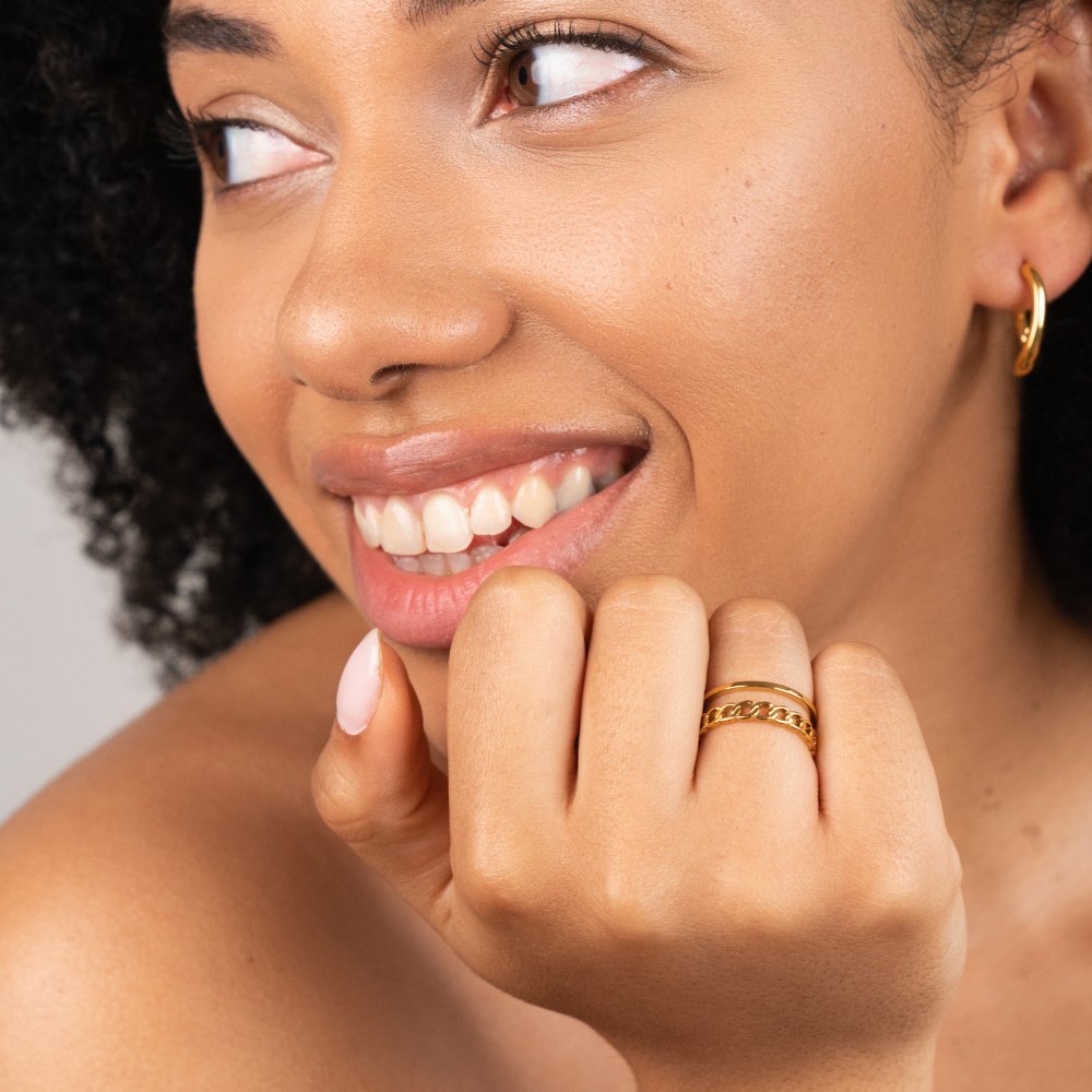Anello a Catena a Strati Oro