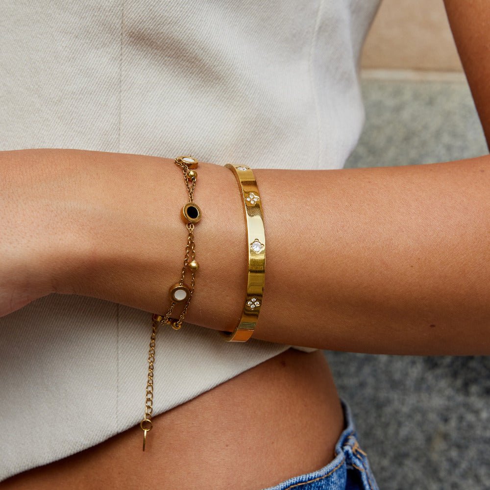 Bangle Clover Oro